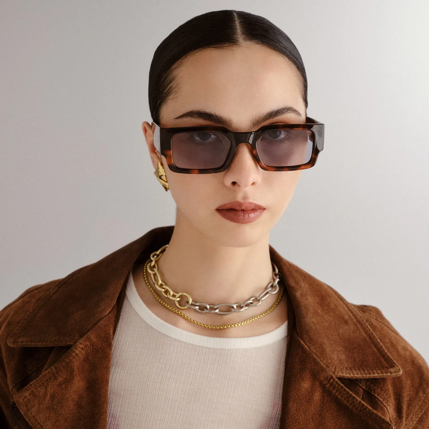 Le Specs Contemplation occhiali da sole tartarugato scuro