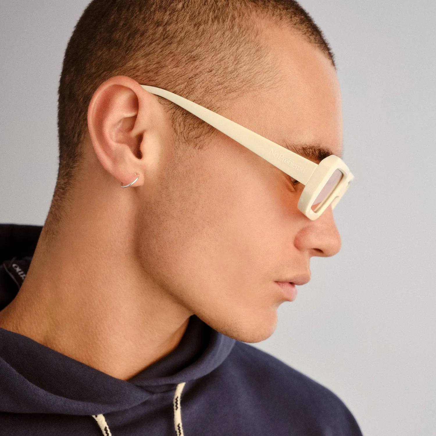 Le Specs Blackpool occhiale da sole off white ambra
