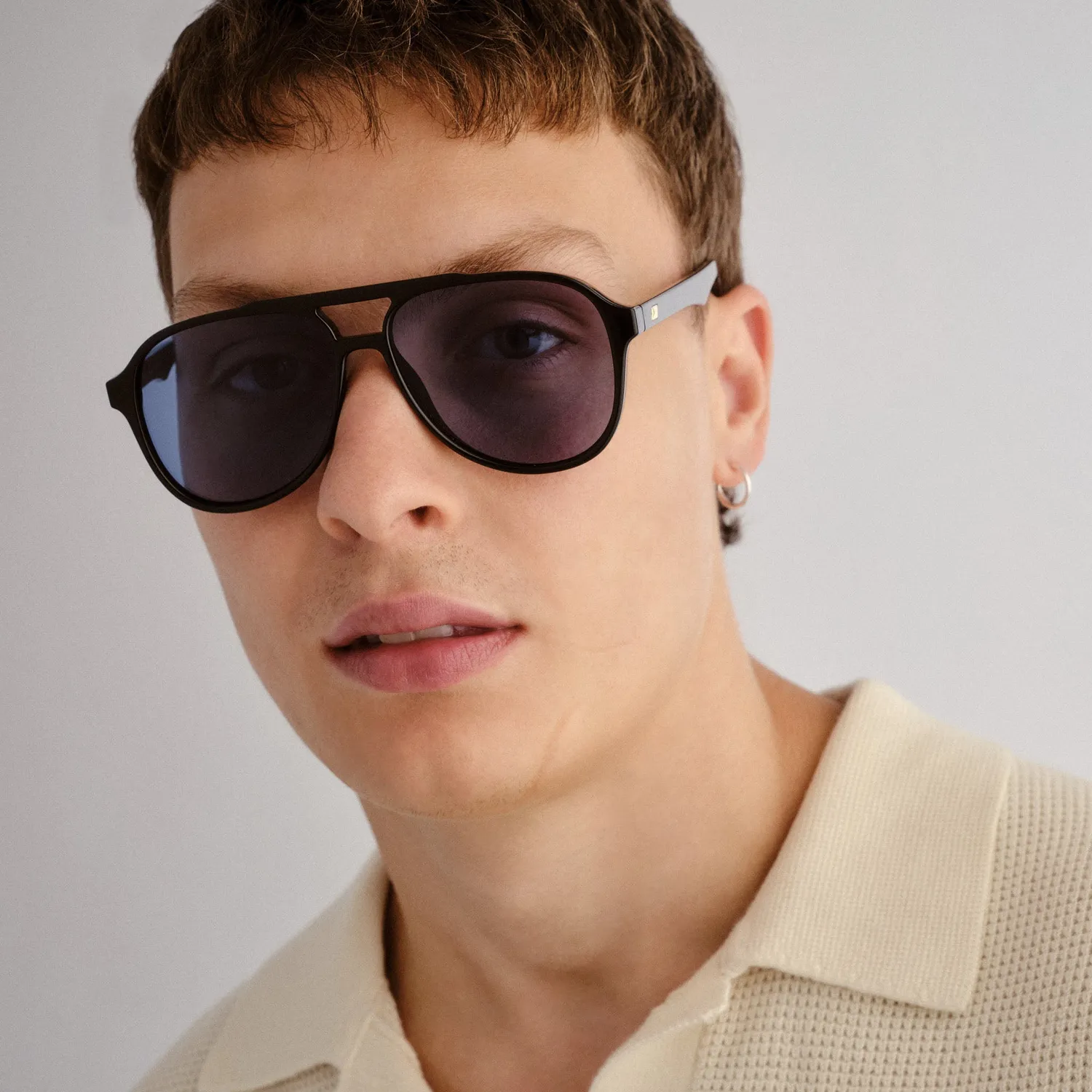 Le Specs Tragic Magic occhiali da sole aviatore nero navy