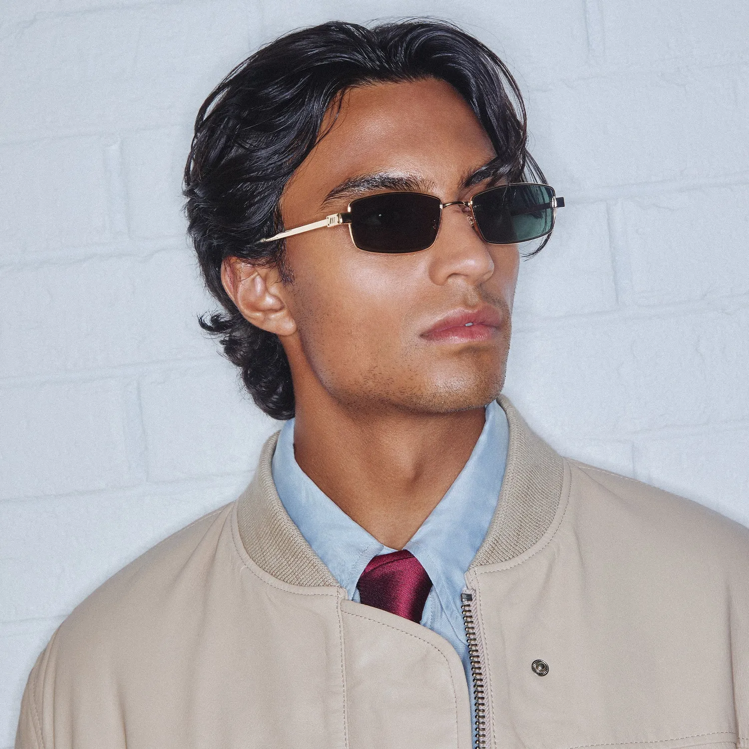 Le Specs Bizarro occhiale da sole Bright Gold Clear khaki