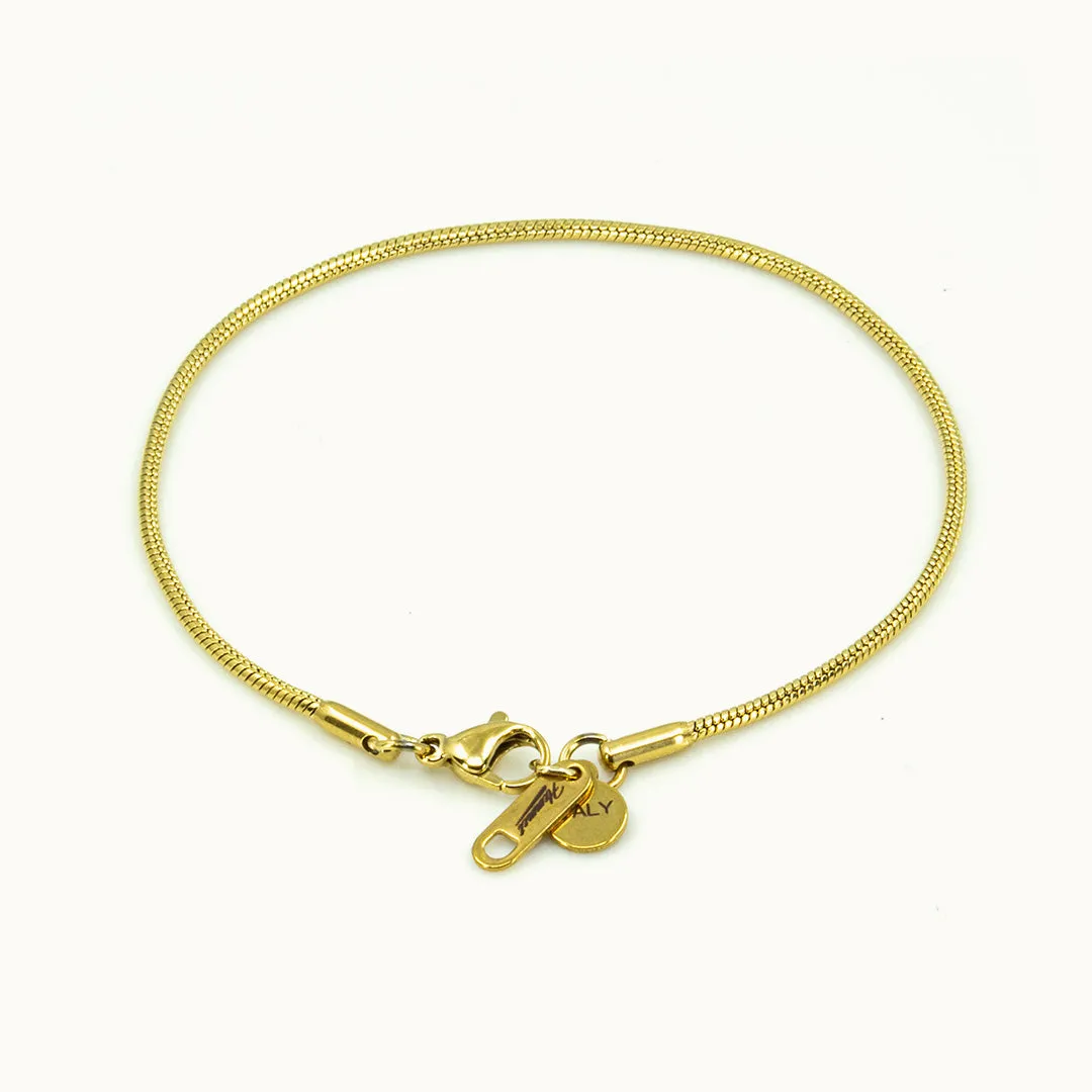 Hemmet Principle Snake Tail bracciale oro bianco 18 cm