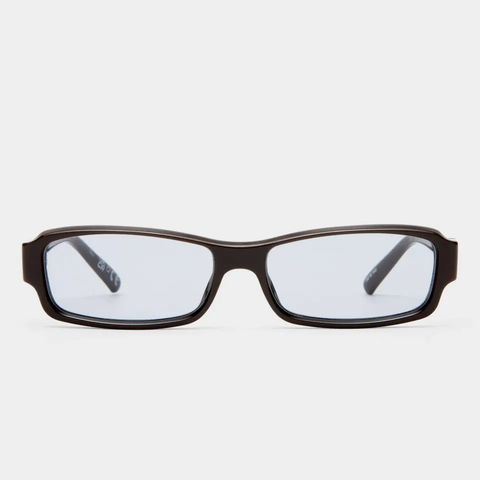 Le Specs Dial Tone occhiale da sole marrone rettangolare