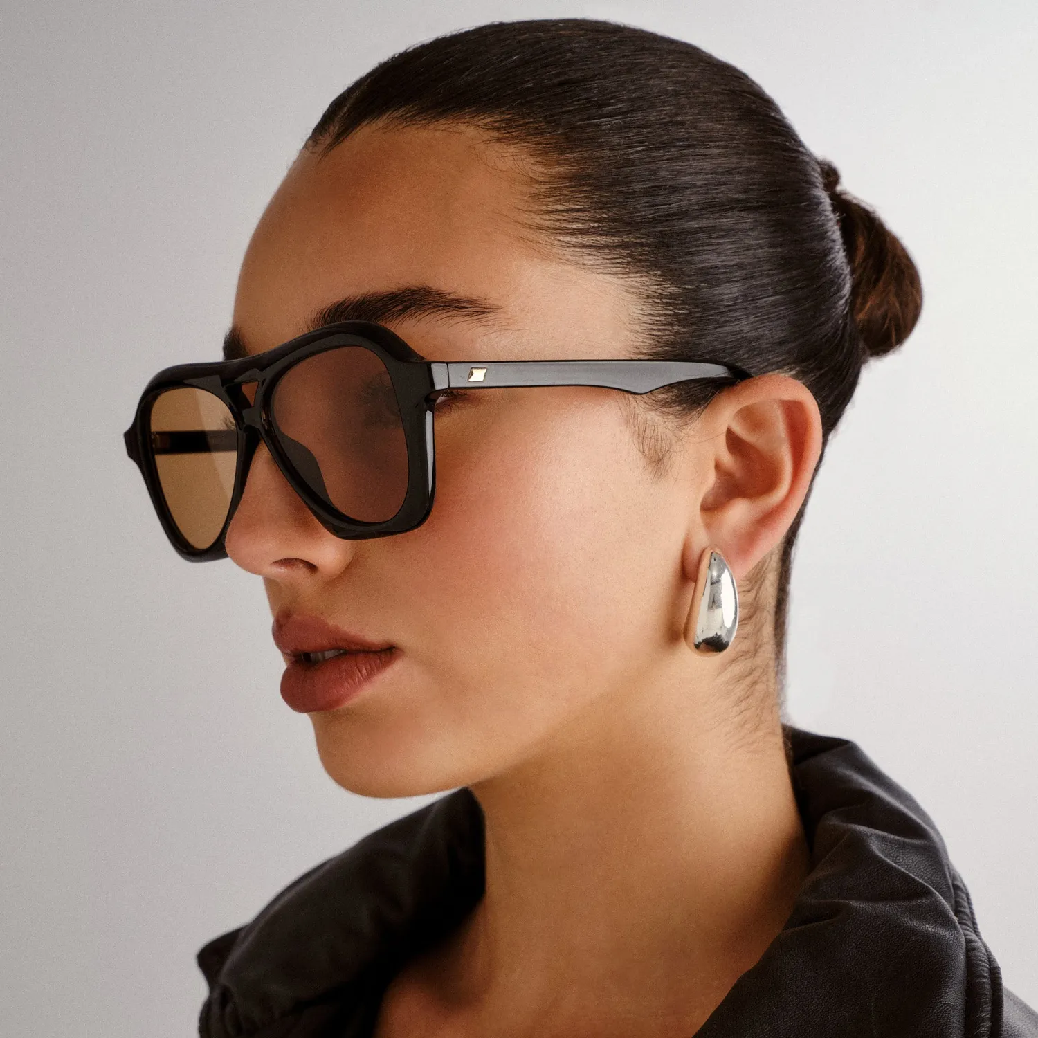Le Specs Drizzle occhiale da sole nero polarizzato