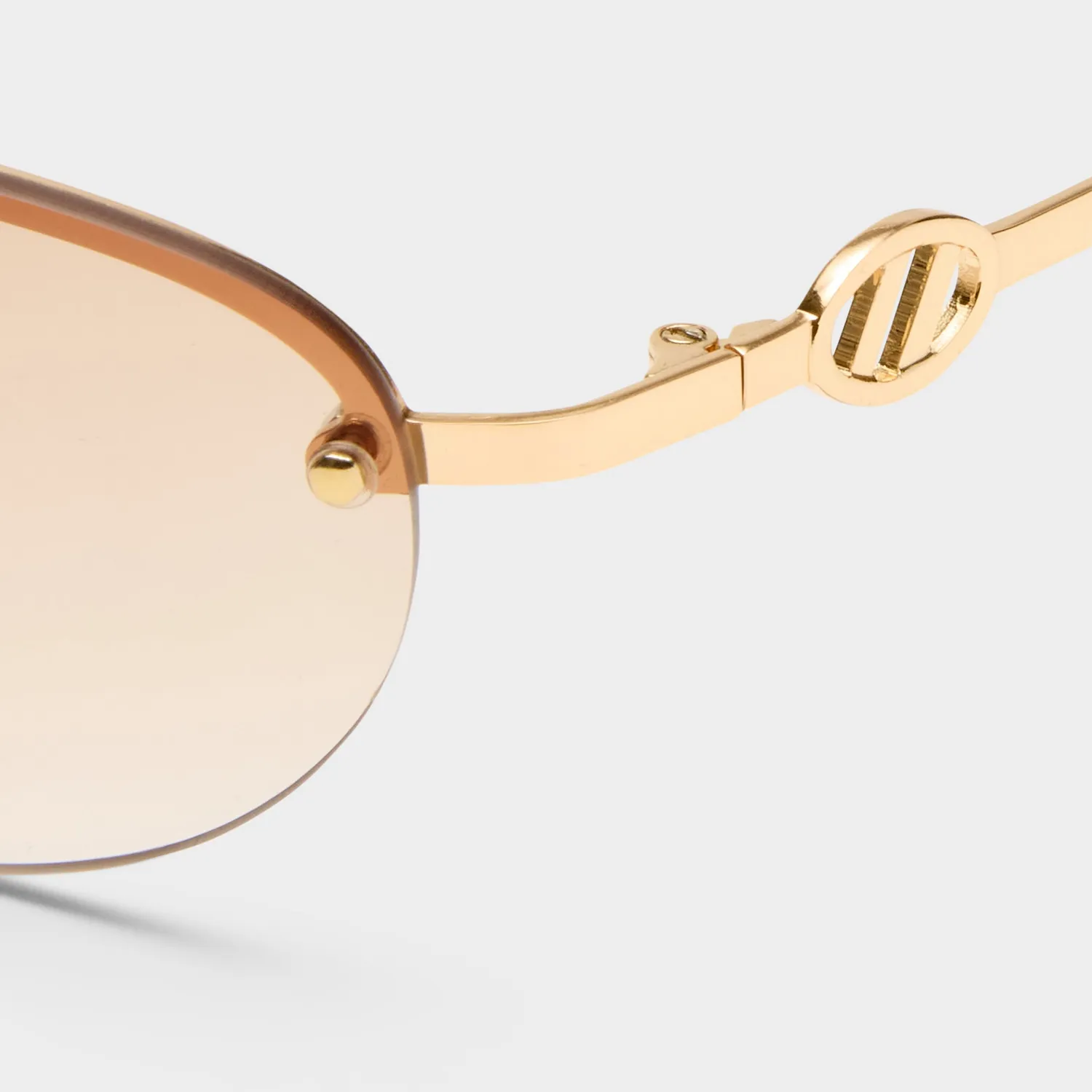 Le Specs Slinky occhiali da sole oro marrone grad senza montatura