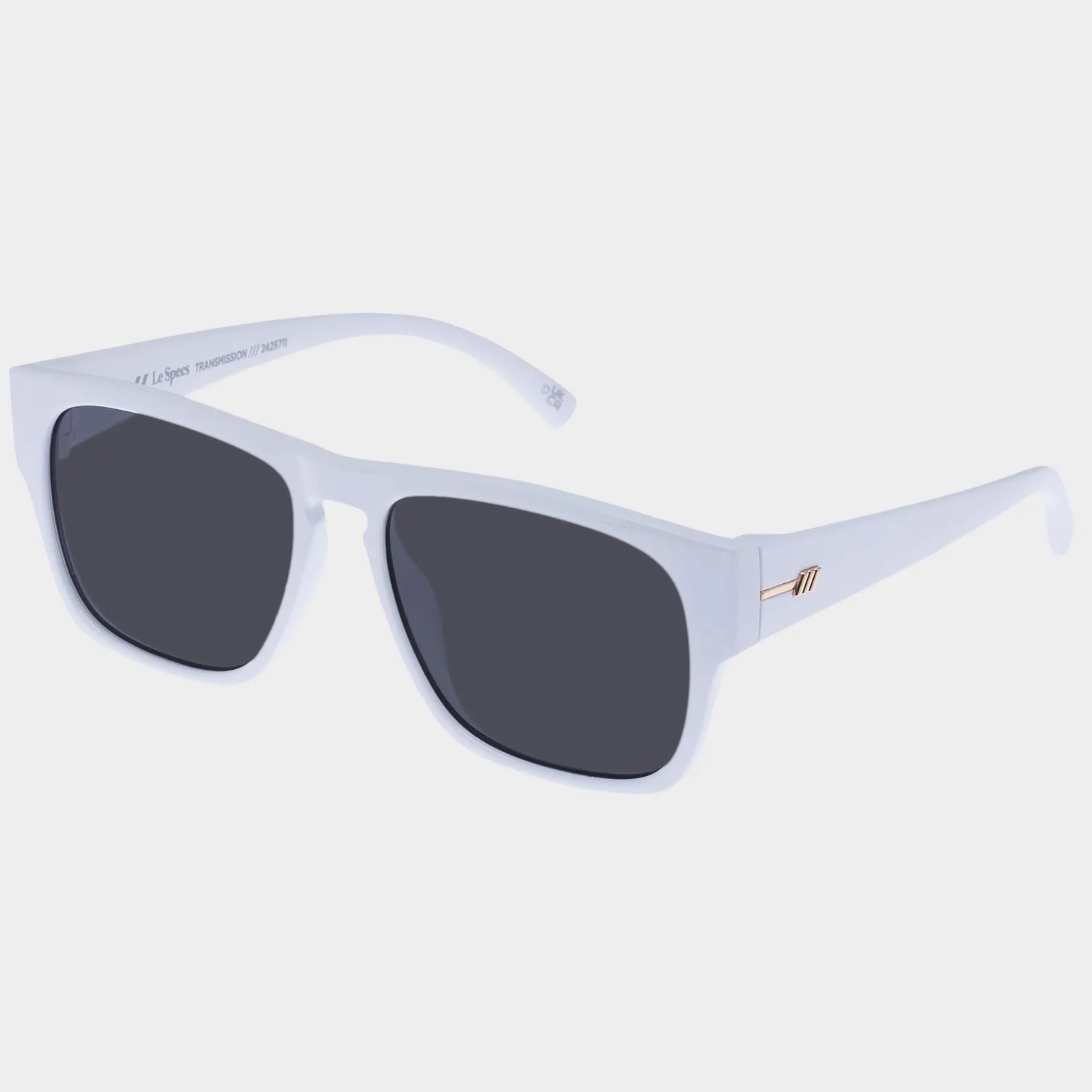 Le Specs Transmission occhiale da sole bianco riciclato