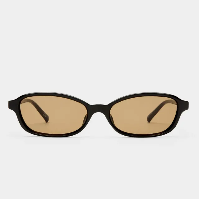 Le Specs Honey Pot occhiali da sole nero rettangolare piccolo