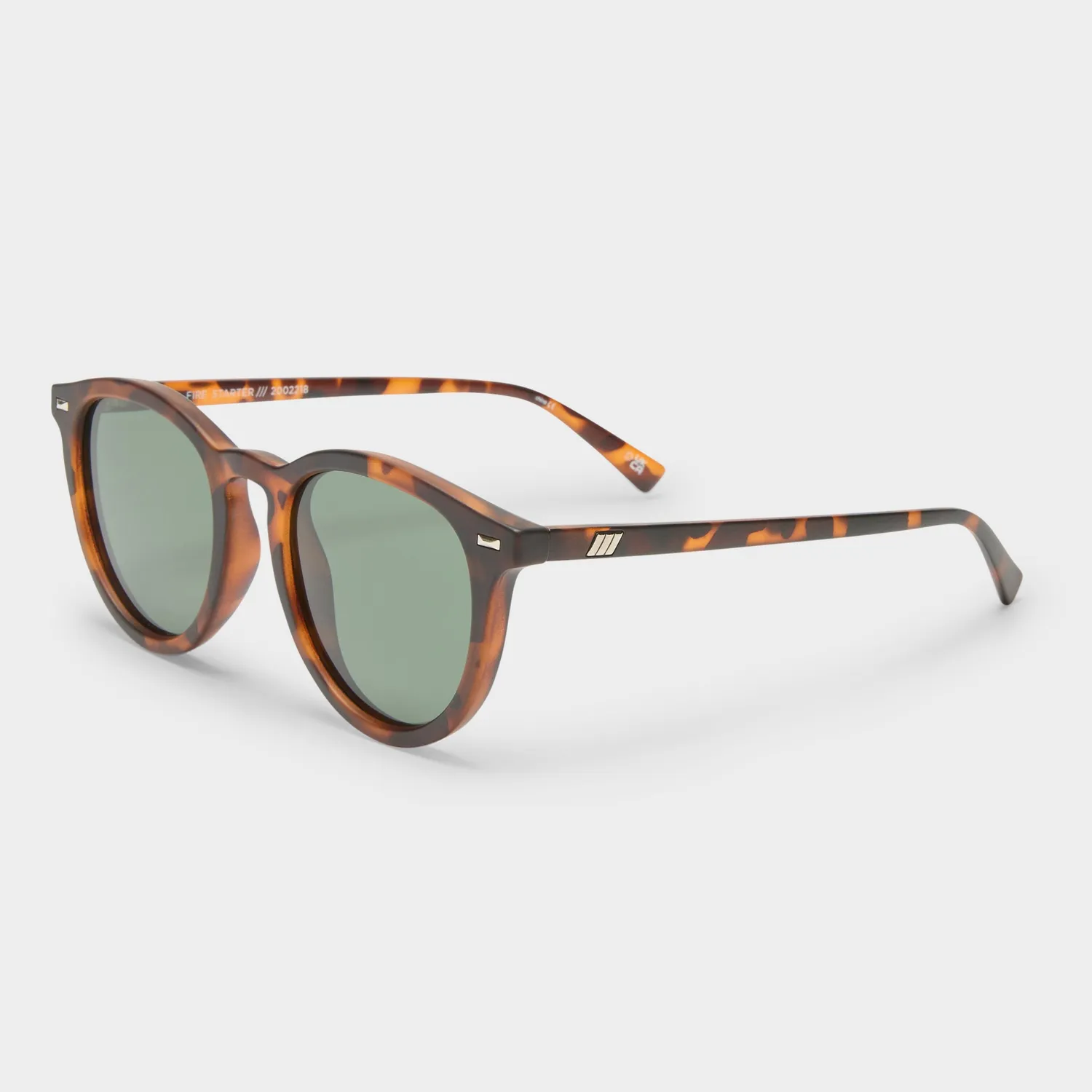 Le Specs Fire Starter occhiale sole tartaruga tondo