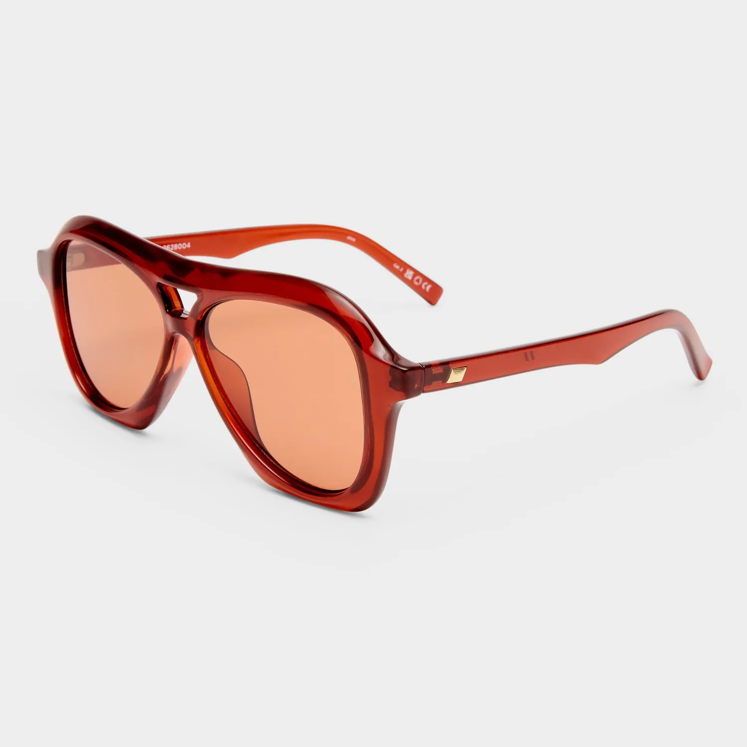 Le Specs Drizzle occhiali da sole aviatore tangerine cannella