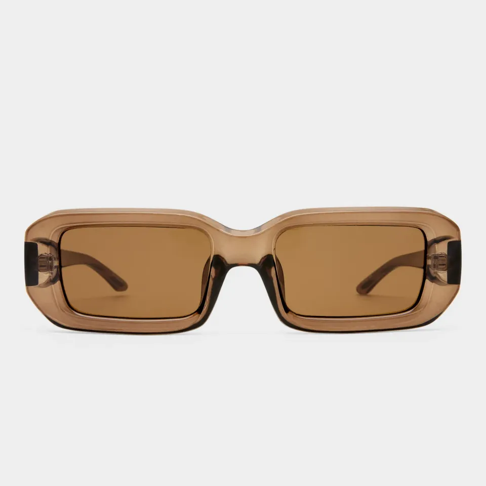 Le Specs Blackpool occhiale da sole cocoa rettangolare