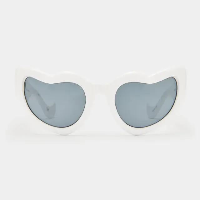 Le Specs Fast Love occhiale da sole bianco avvolgente