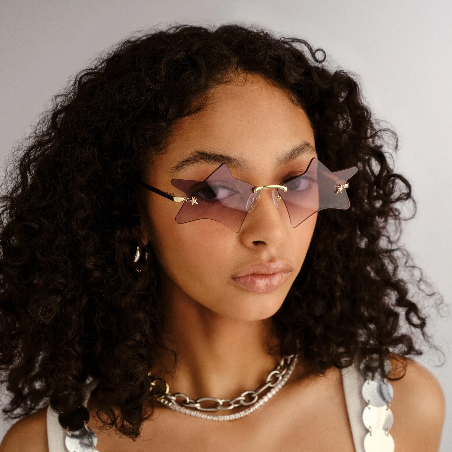 Le Specs Twinkle occhiale da sole oro farfalla smoke grad