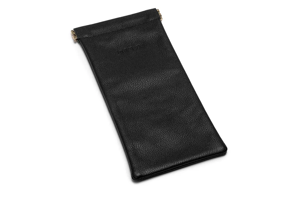 DITA Soft Leather custodia occhiali nera in pelle