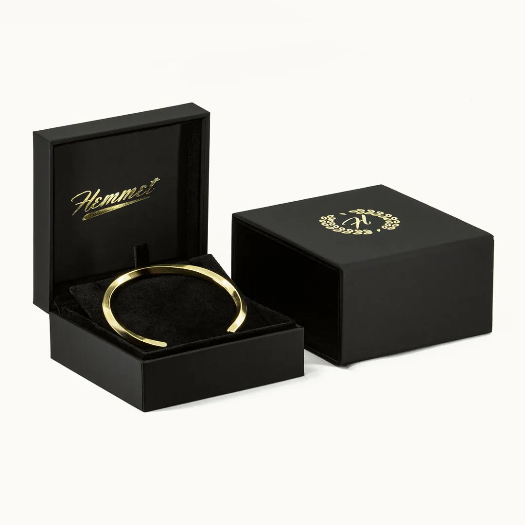 Hemmet Principle Adjustable Twisted Cuff bracciale oro giallo