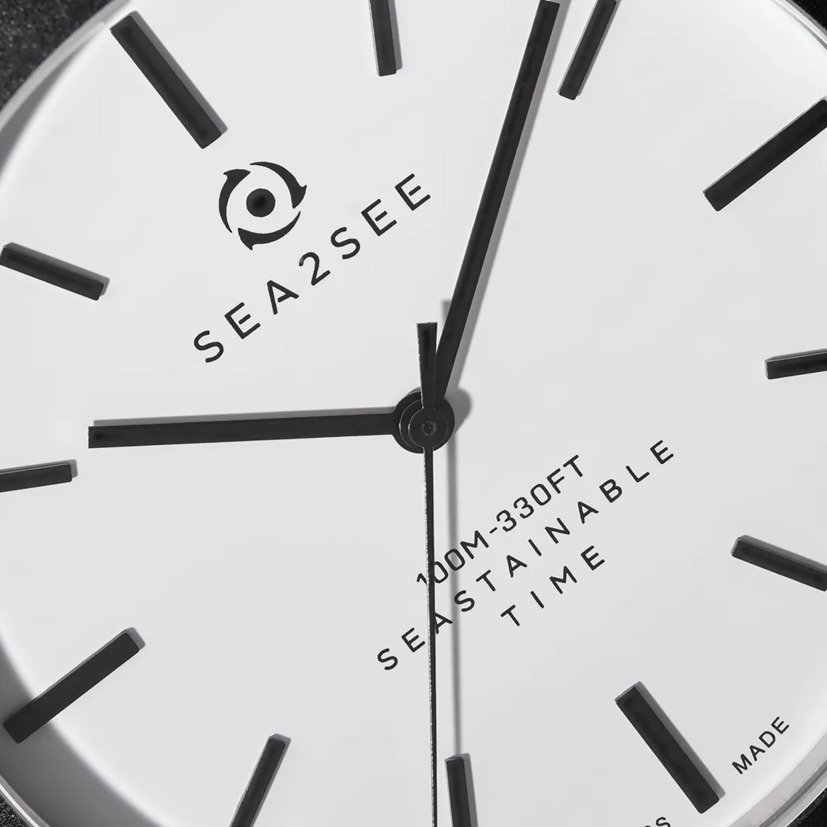 Sea2See Naxos 02 orologio bianco nero 41 mm