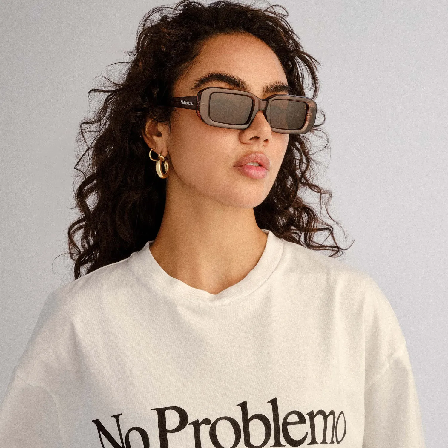 Le Specs Blackpool occhiale da sole cocoa rettangolare