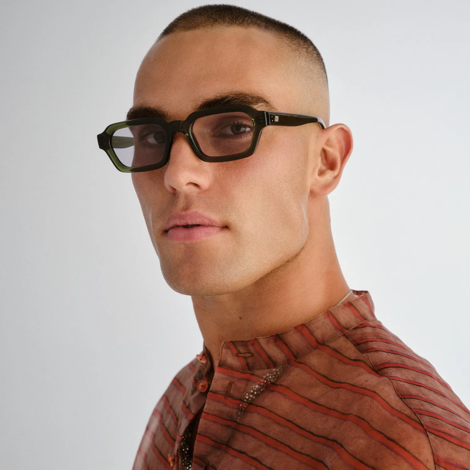 Le Specs Tension+ occhiali da sole rettangolare khaki smoke