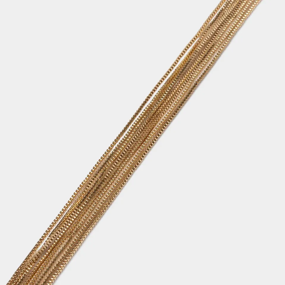 Le Specs Y2K catenella occhiali oro lucido