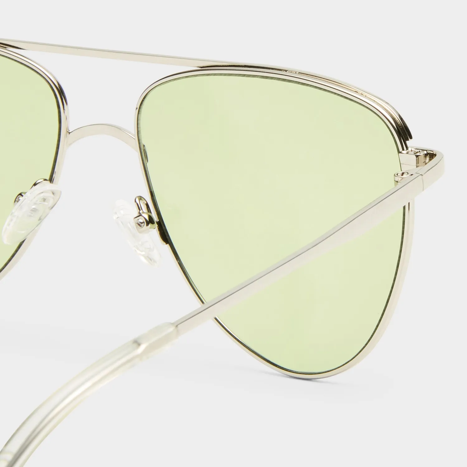 Le Specs The Duke occhiale da sole silver lente verde