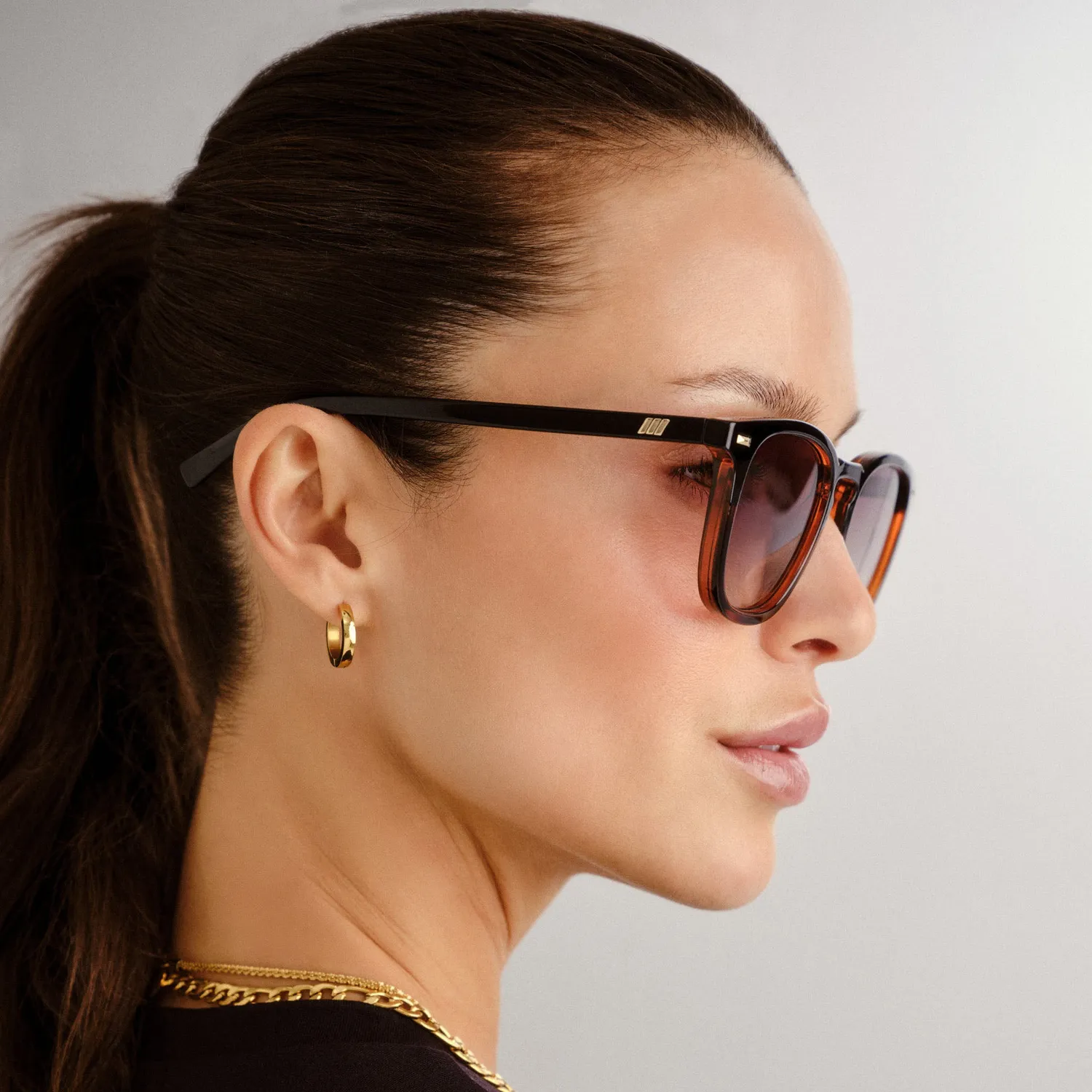Le Specs No Biggie occhiale da sole nero tartarugato