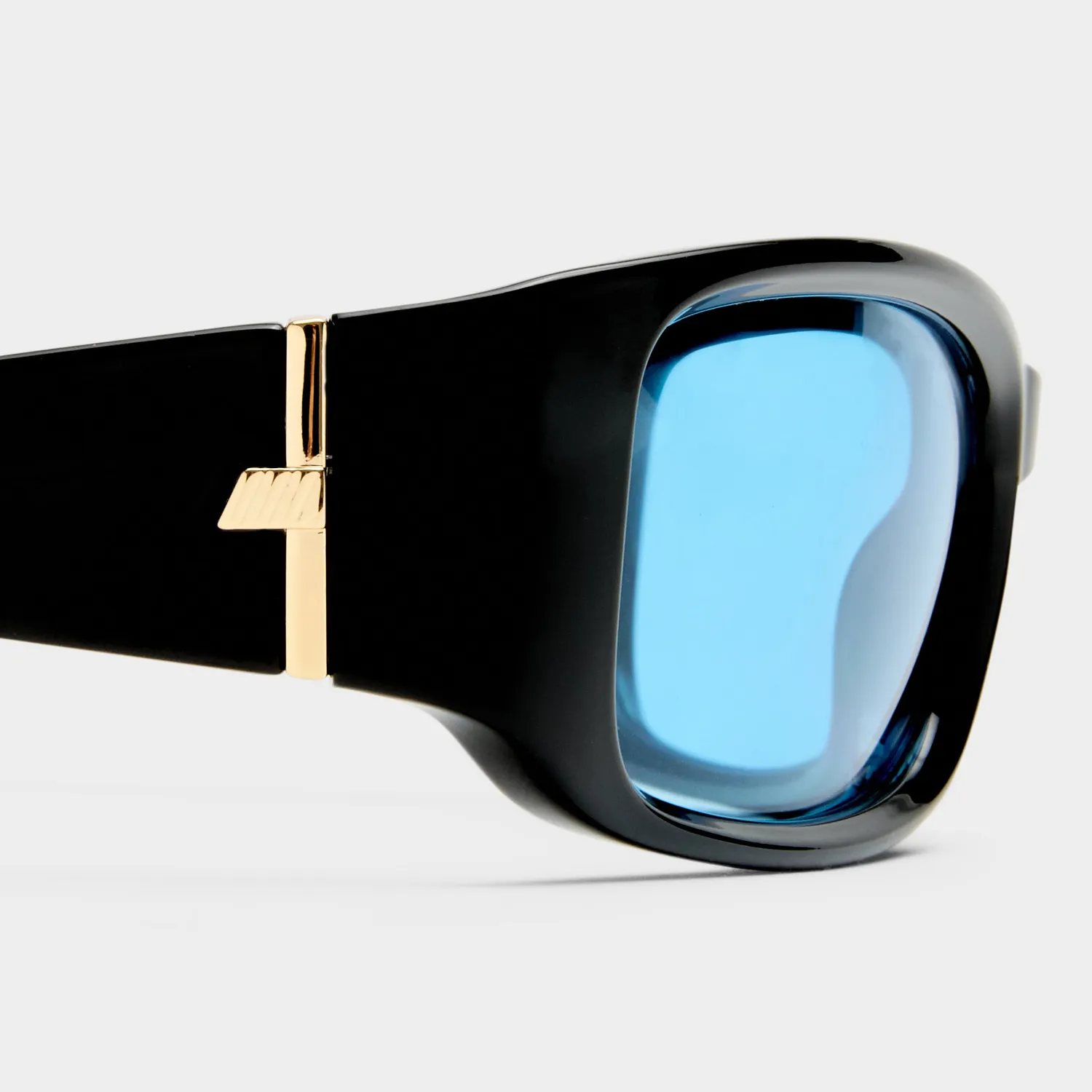 Le Specs Du Jour occhiali da sole neri lente azzurra