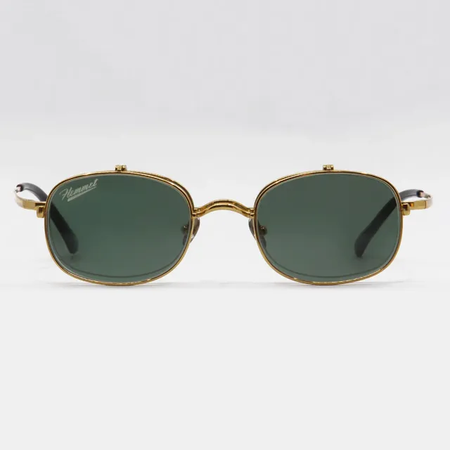 Hemmet Hinfinite occhiale sole clip-on oro verde