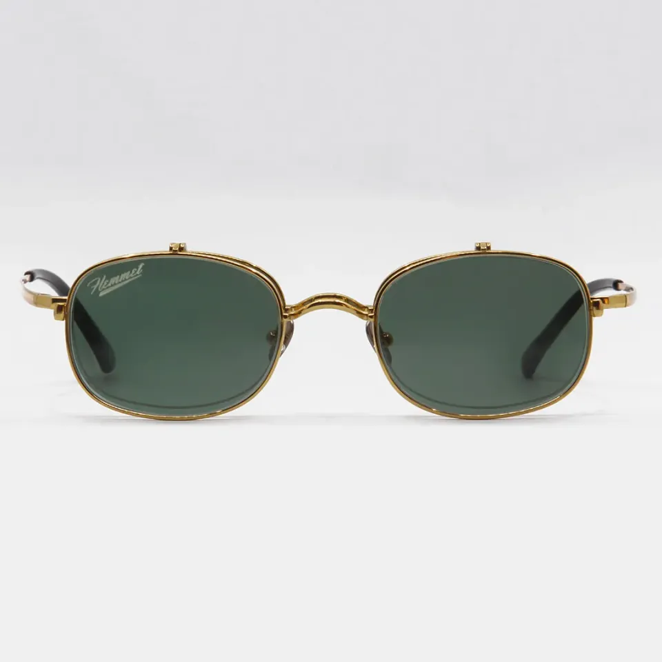 Hemmet Hinfinite occhiale sole clip-on oro verde