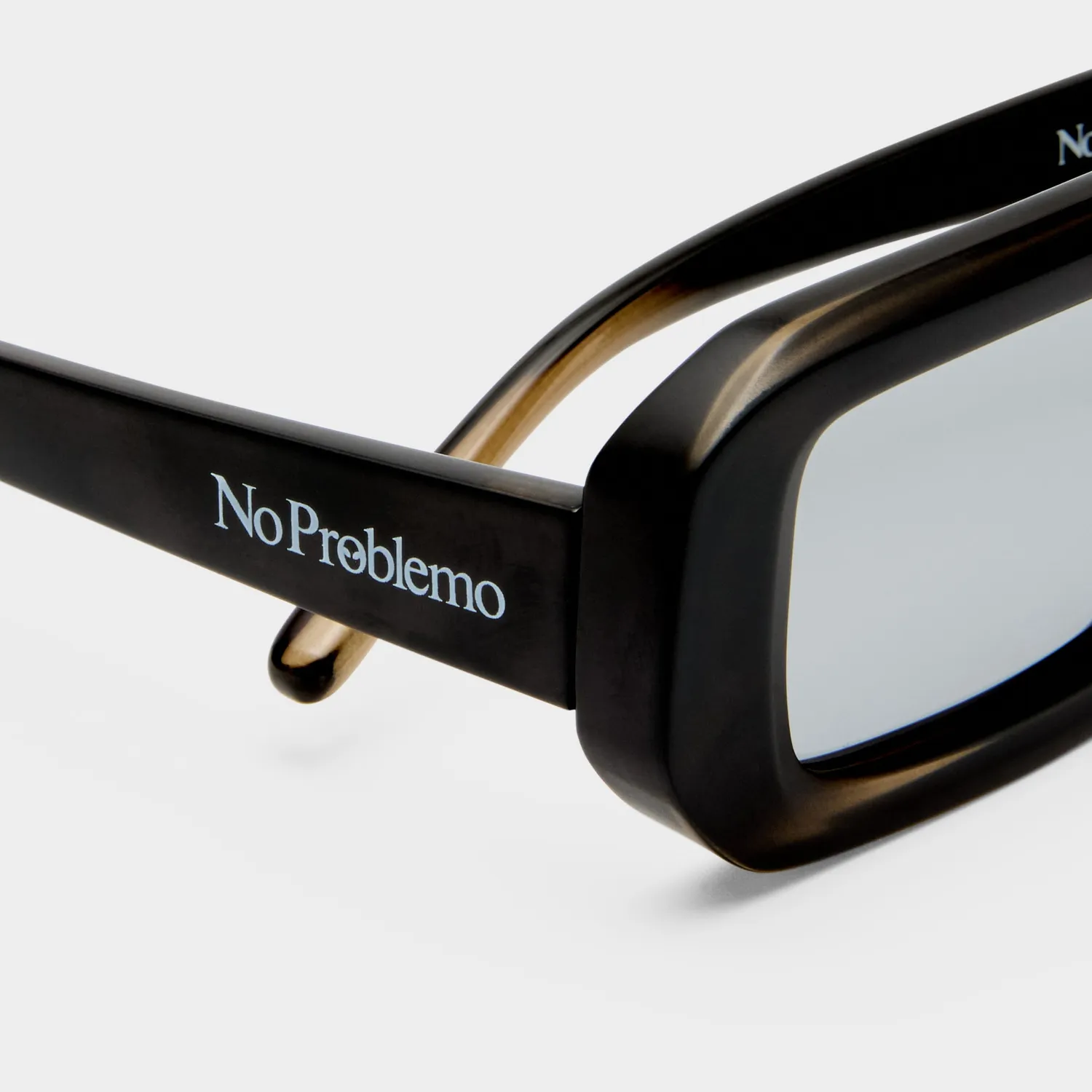 Le Specs Blackpool occhiali da sole nero khaki rettangolari