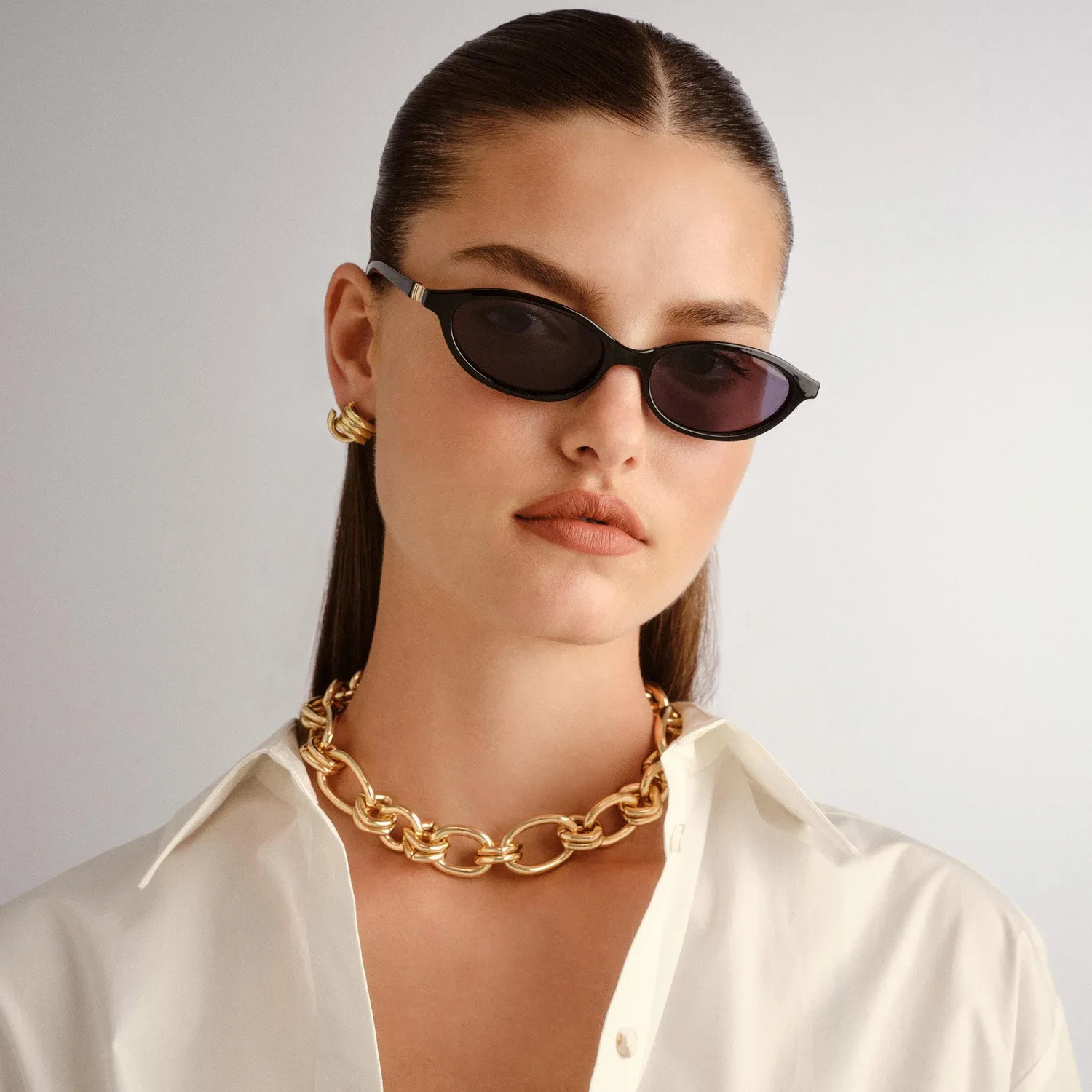 Le Specs Duskfall occhiali da sole black ovali