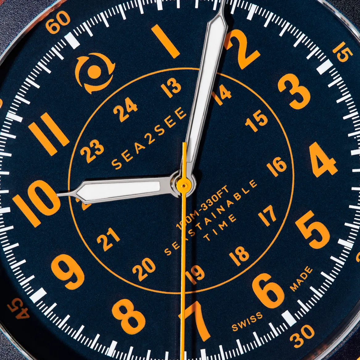 SEA2SEE Seal 06 orologio 41 mm blu arancione