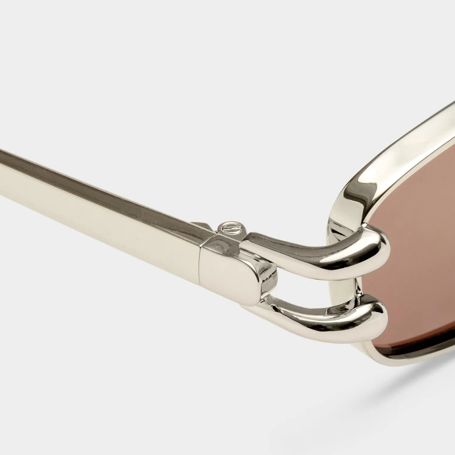 Le Specs Numero Cinco occhiale da sole argento rettangolare