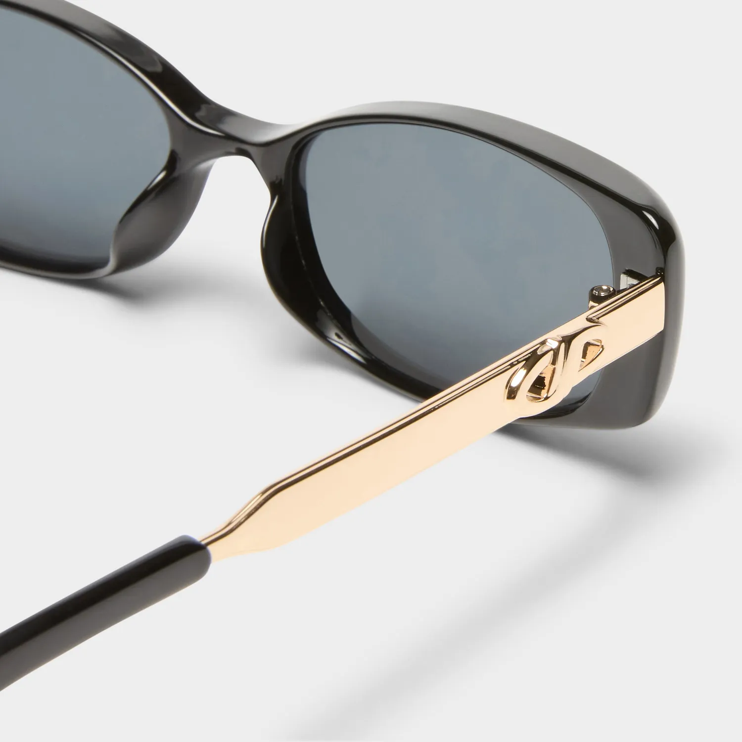 Le Specs Lil Starlight occhiali da sole neri rettangolari