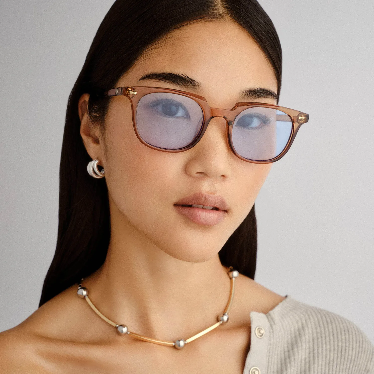 Le Specs Le Resolu occhiali da sole barley azzurri unisex