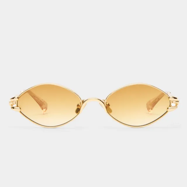 Le Specs Numero Quince occhiali da sole gold ovali
