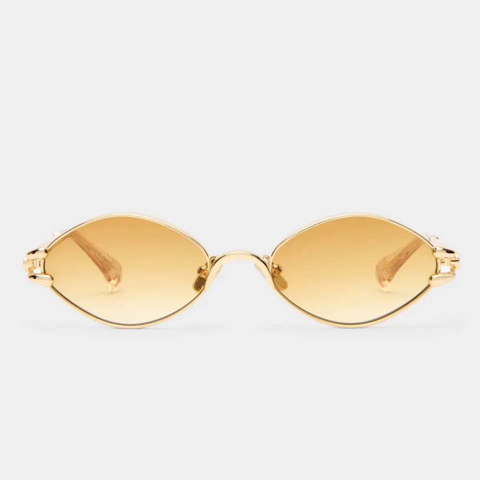 Le Specs Numero Quince occhiali da sole gold ovali