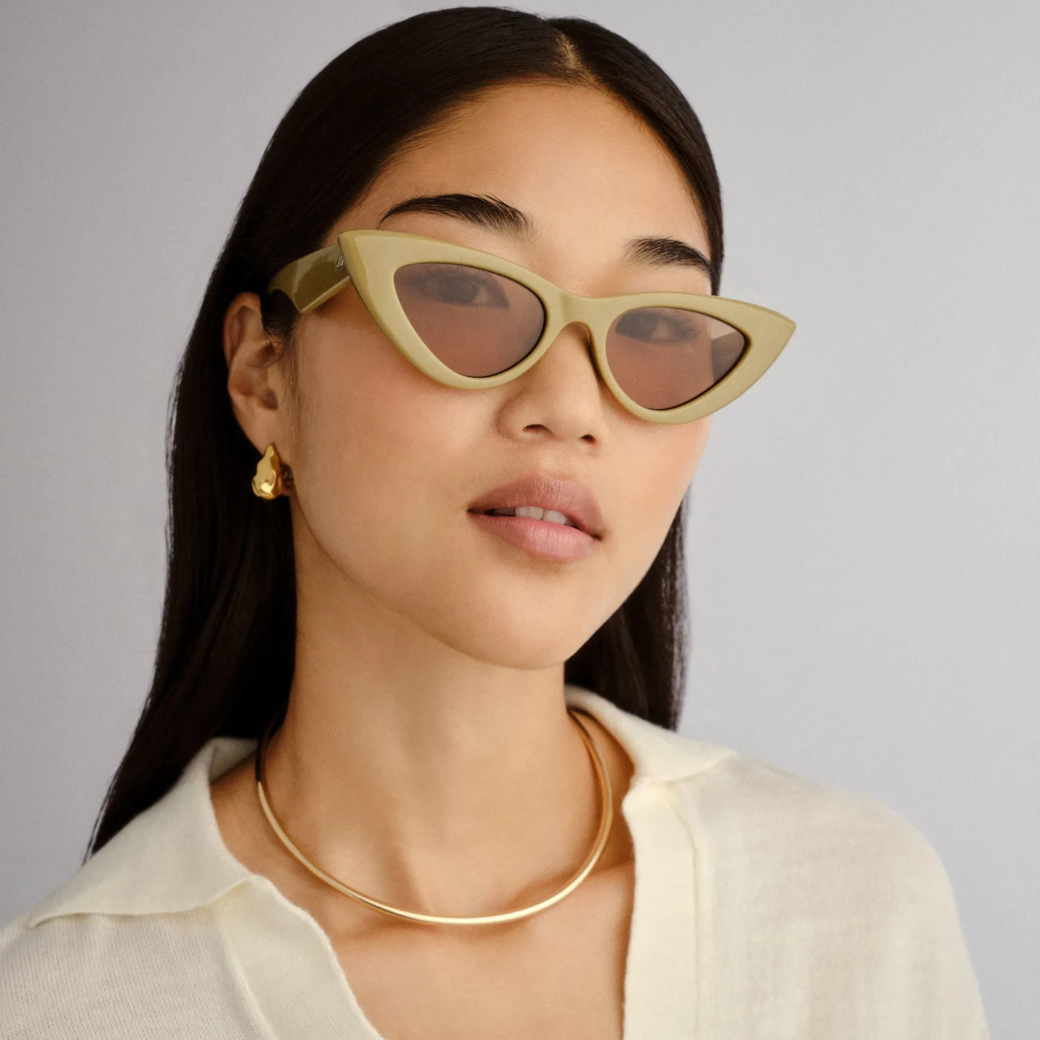 Le Specs Hypnosis occhiali da sole biscotto cat-eye marrone