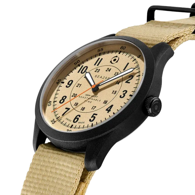Sea2See Seal 02 orologio 41 mm nero sabbia