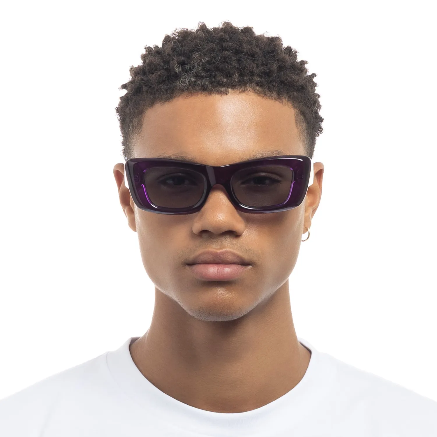 Le Specs Dopamine occhiali da sole dark violet rettangolari