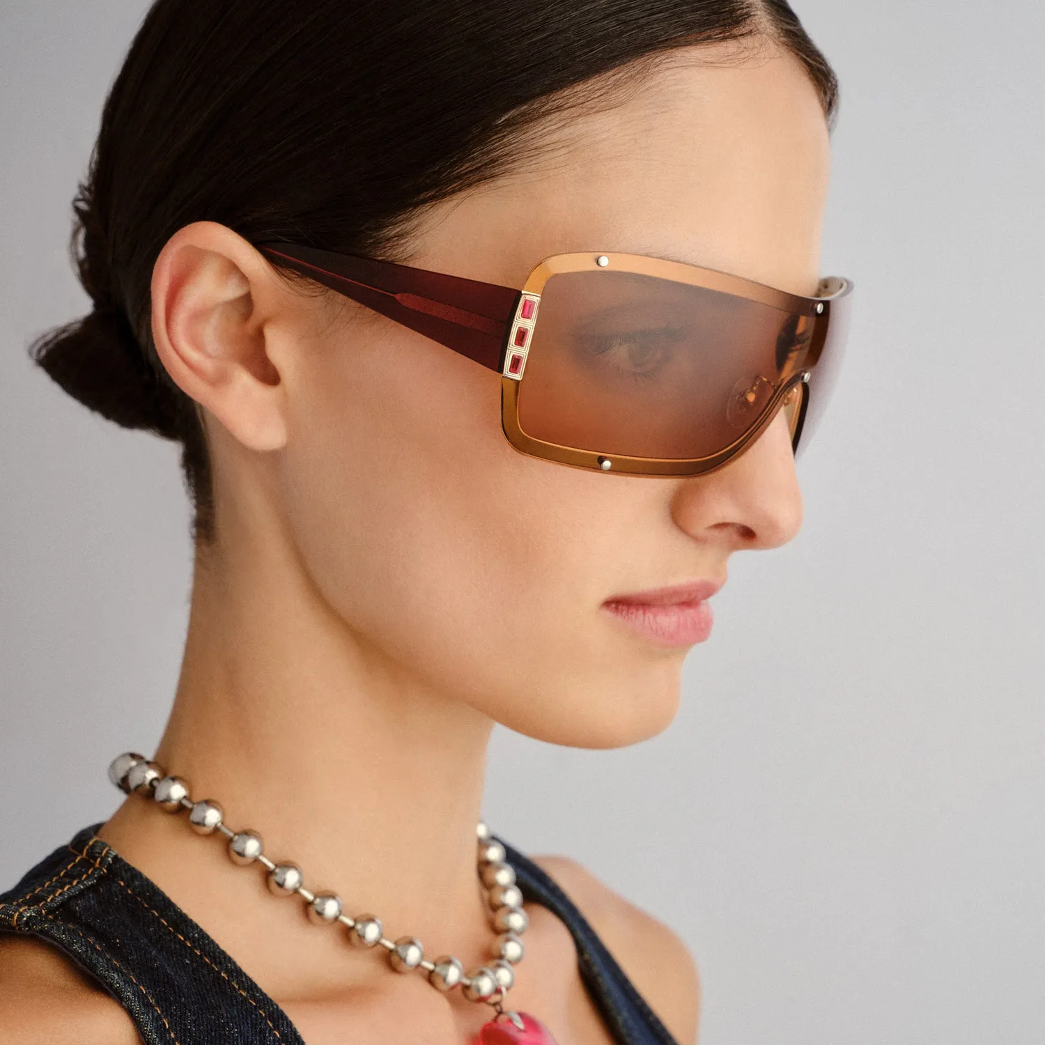 Le Specs Veiled occhiale da sole gold vermilion