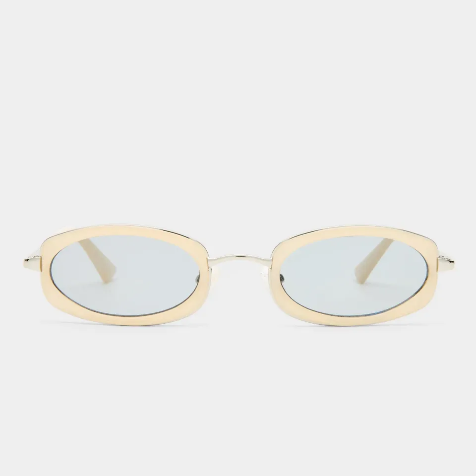 Le Specs Mecharo occhiale da sole silver butter