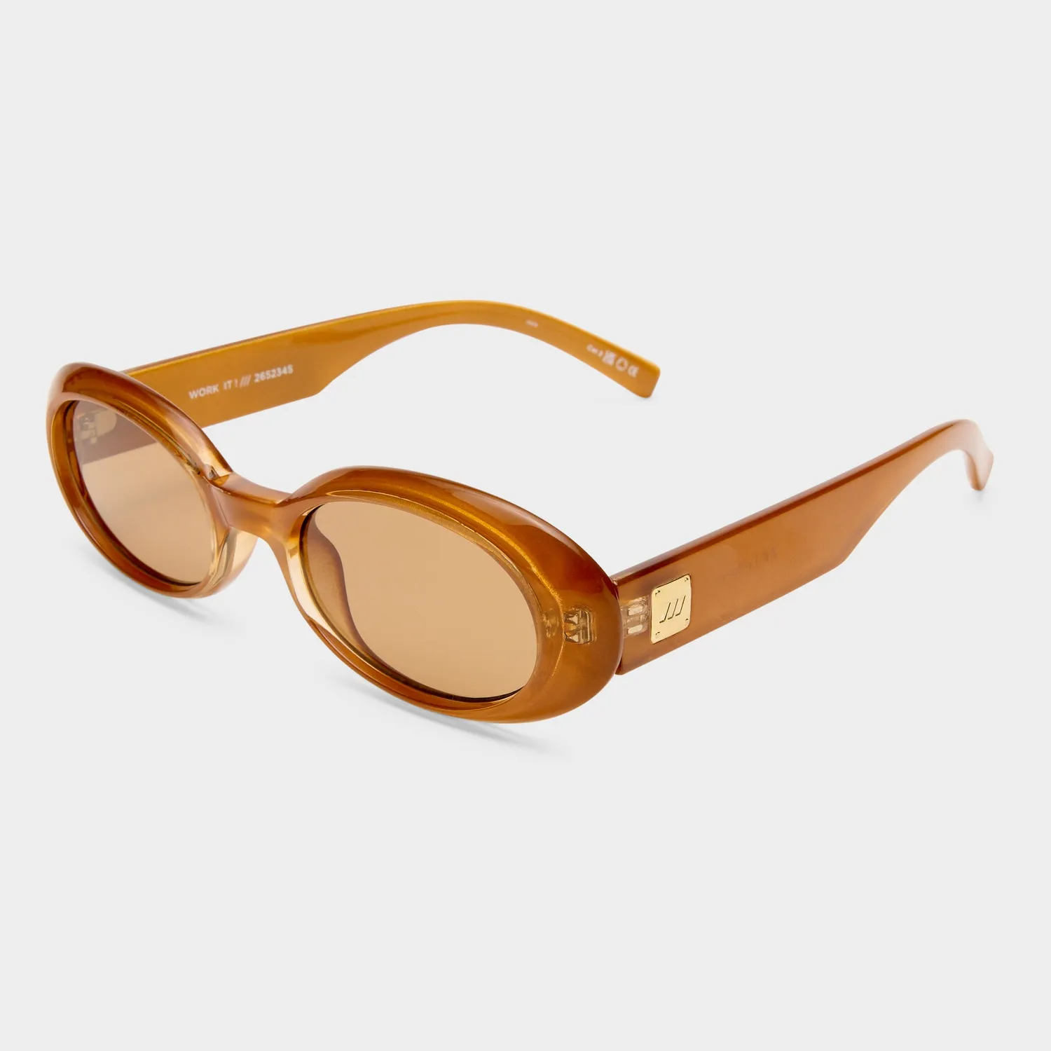 Le Specs Work It occhiale da sole oro perla marrone