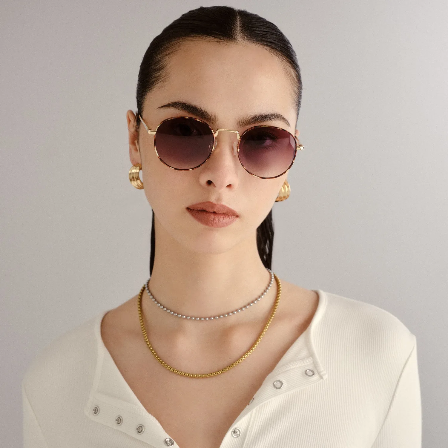 Le Specs Lost Legacy occhiali da sole rotondi oro