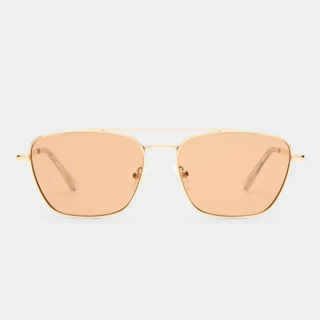 Le Specs Diametric II occhiale da sole oro marrone aviatore