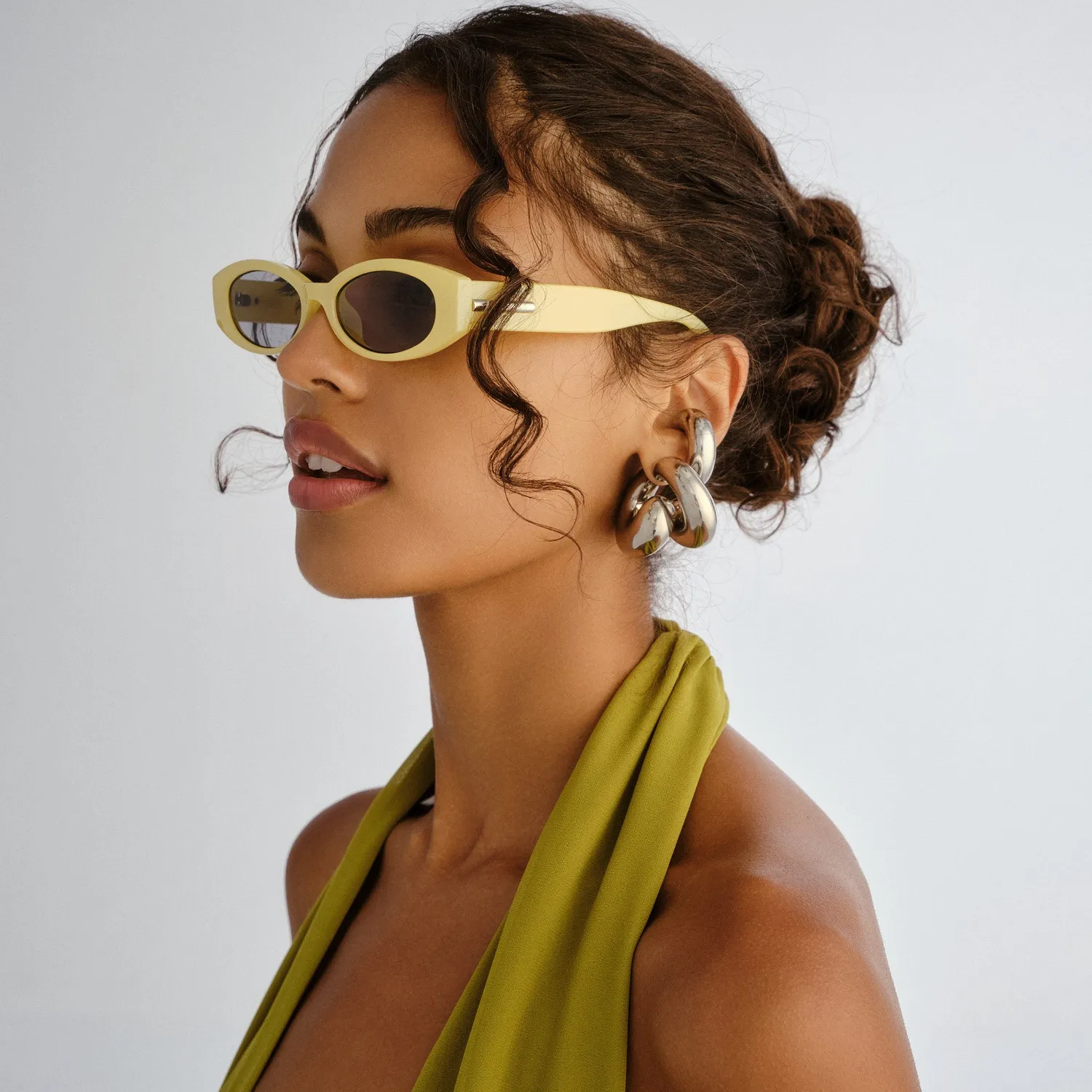 Le Specs Belladonna occhiale da sole giallo ovale medium