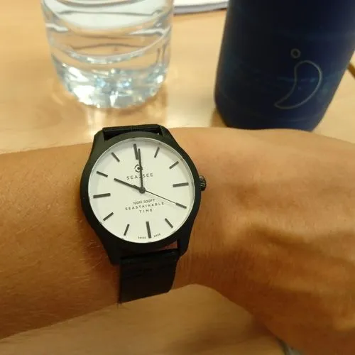 Sea2See Fiji 01 orologio 37 mm nero quadrante bianco