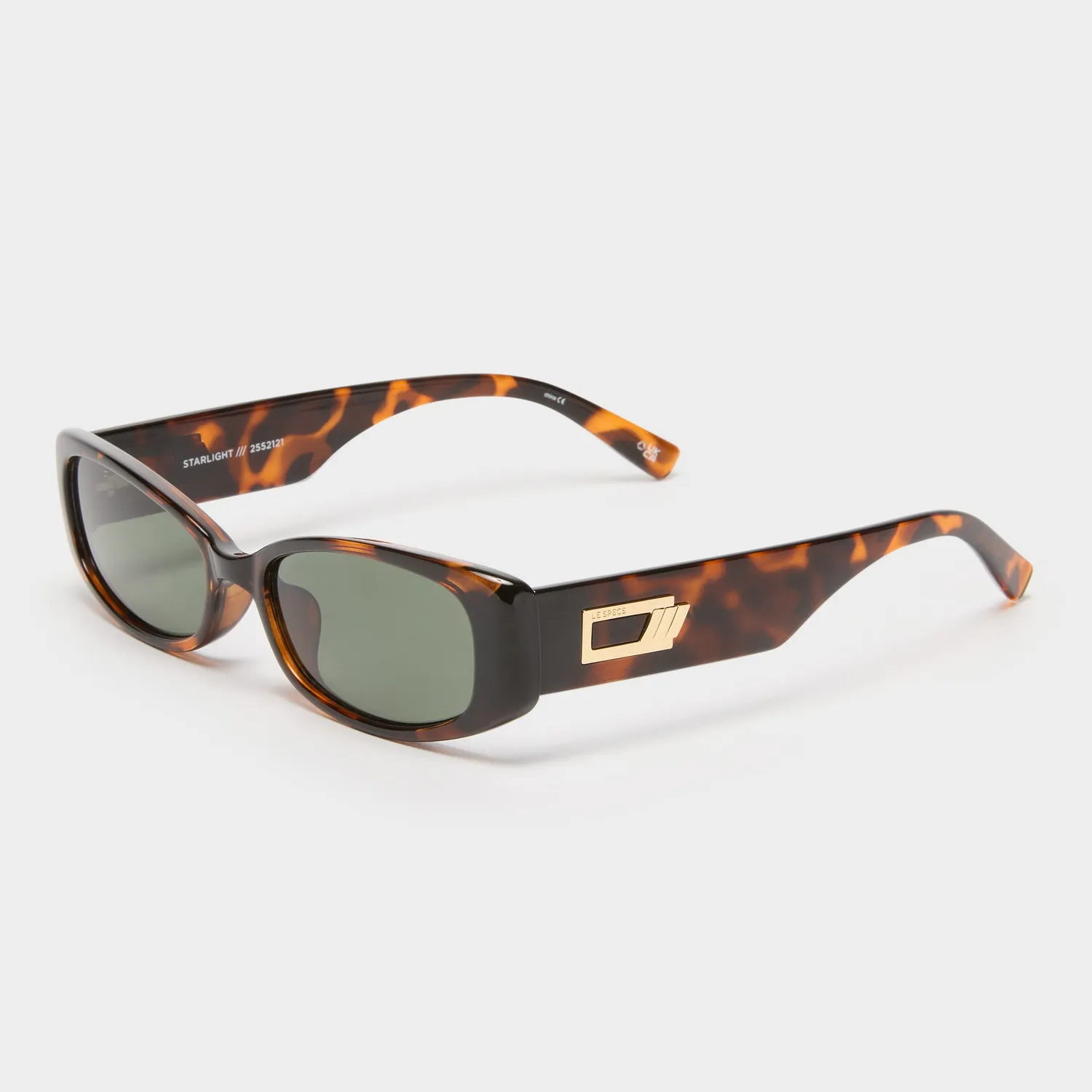 Le Specs Starlight occhiali da sole tartarugato rettangolare