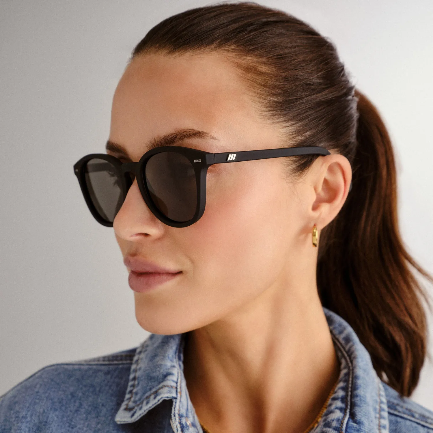 Le Specs Bandwagon occhiali da sole nero tondi