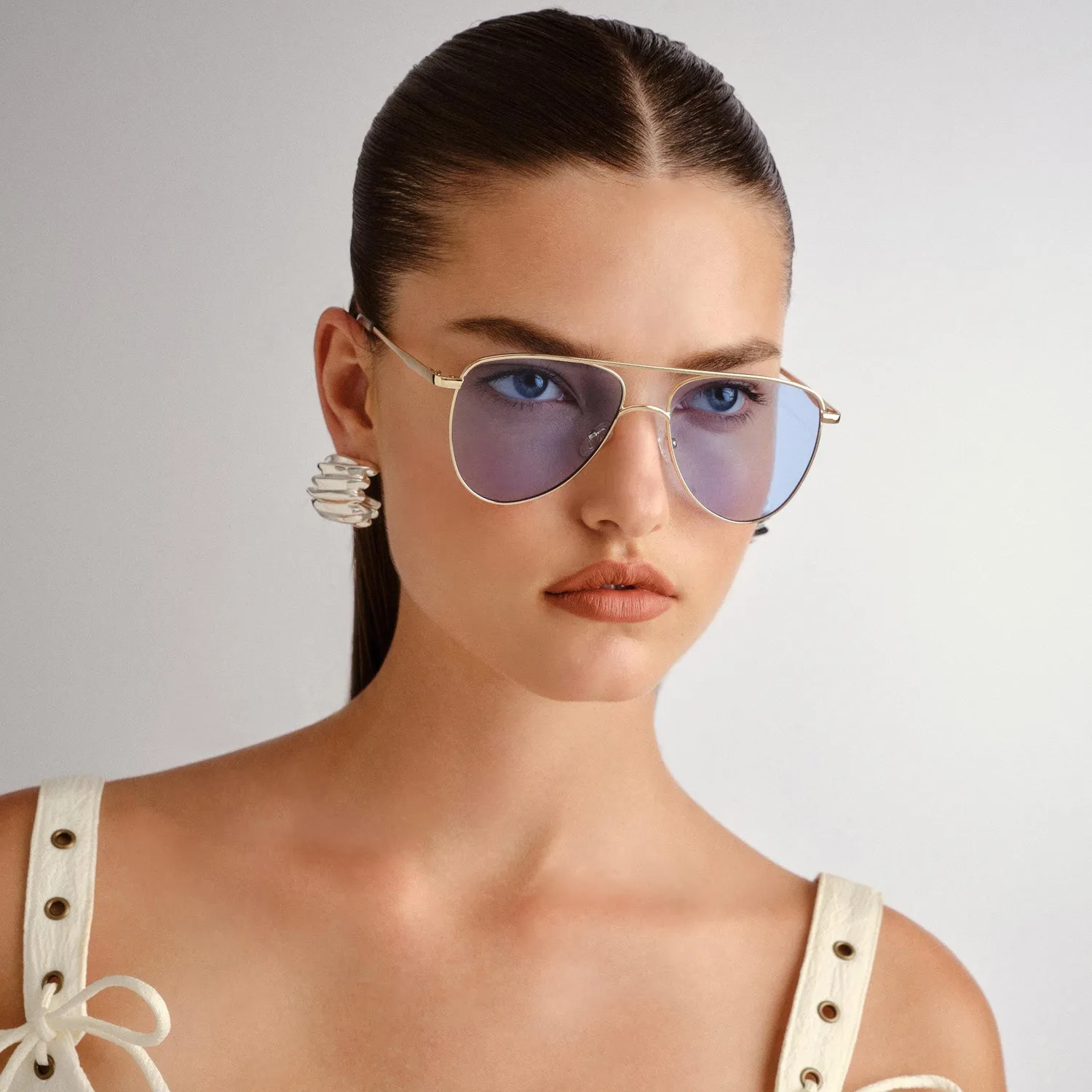 Le Specs The Duke occhiali da sole oro aviatore