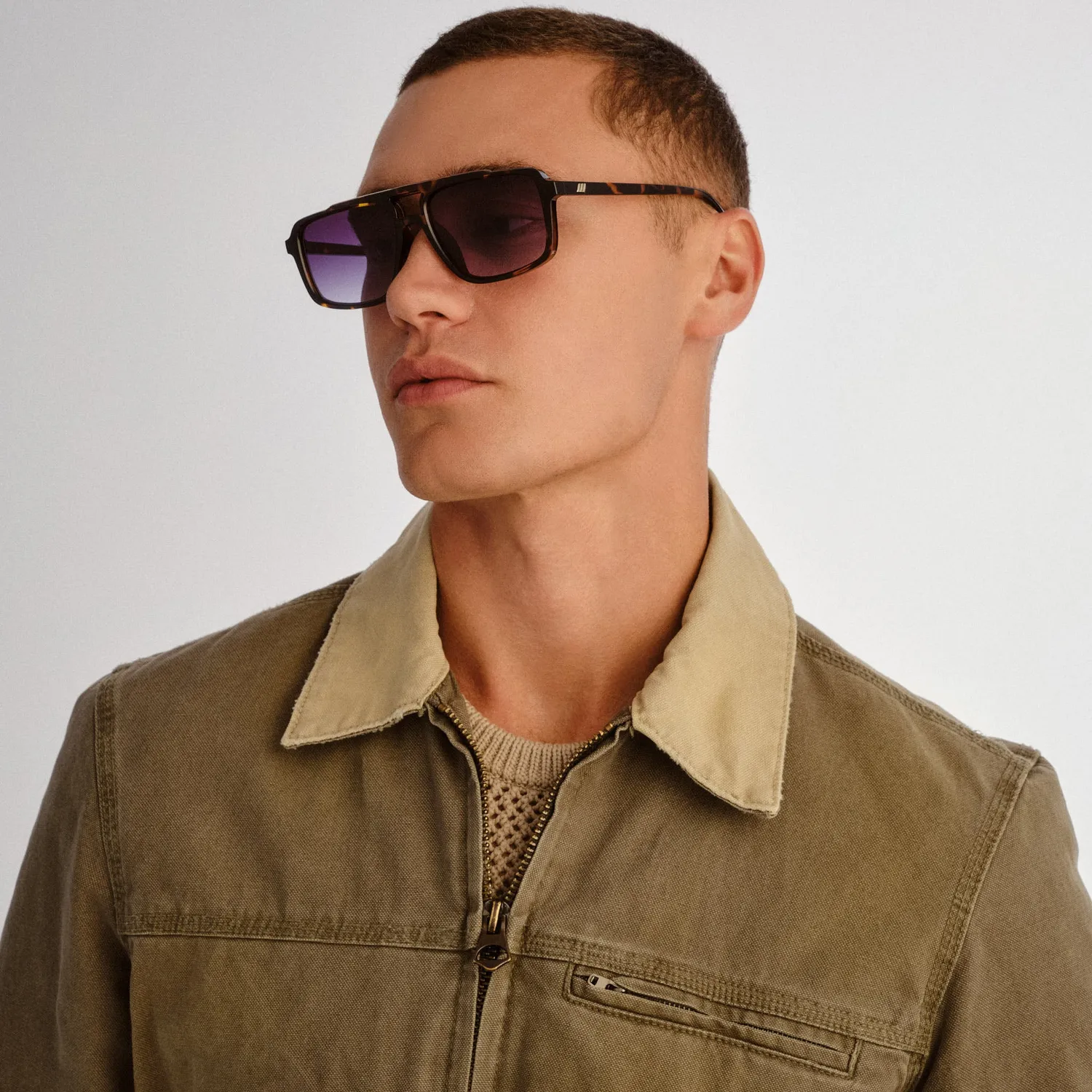 Le Specs Le Gars + occhiale da sole tartaruga sfumato