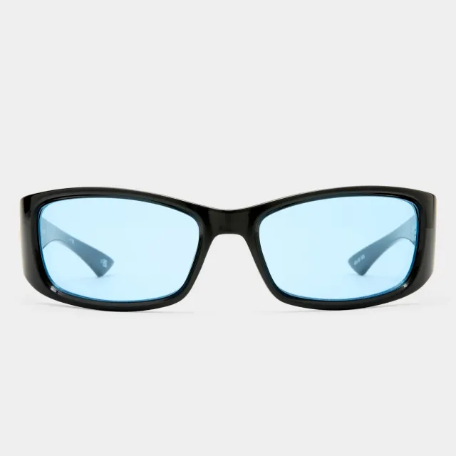 Le Specs Du Jour occhiali da sole neri lente azzurra