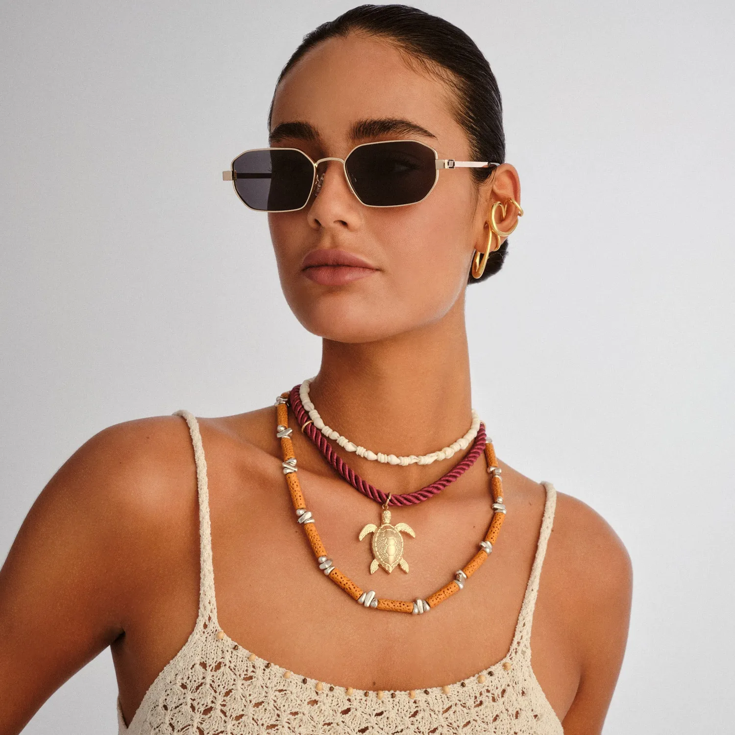 Le Specs Mythic occhiali da sole gold smoke polarizzati